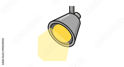 Spotlight Vector Illustration, Lighting Equipment Graphic, Illuminating Design for Projects