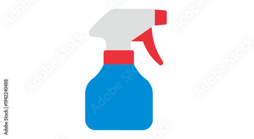 Spray Bottle Vector Illustration, Flat Design, Cleaning Concept, Hygiene, Isolated Image