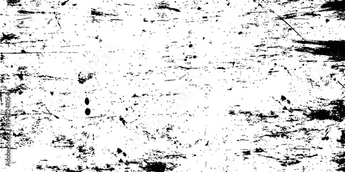 Black and white distressed grunge texture overlay Worn surface background vector with scratches and dirt splatters