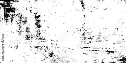 Grunge Distressed Texture Vector Overlay Black and White Scratched Surface Background Element
