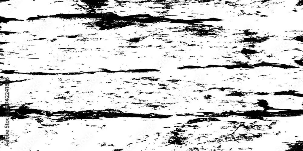 Fototapeta premium High Contrast Black and White Grunge Texture Overlay Wood Grain Vector Background