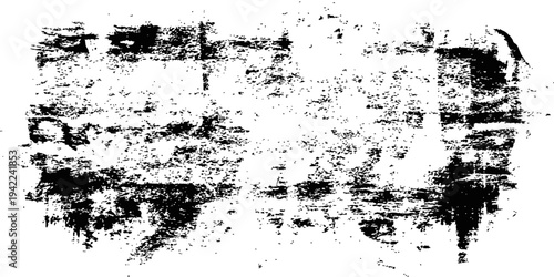 Black Grungy Distressed Texture Overlay Abstract Vector Background Isolated on White