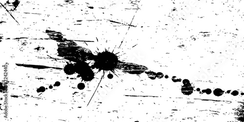 Black Ink Splatter Grunge Texture Vector Background