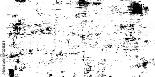 Black and White Grunge Distress Texture Vector Overlay Rough Surface Brush Strokes Scratch Noise Background Abstract Effect