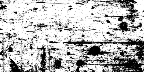 Black and White Grunge Distressed Texture Background Vector Ink Splatter Scratch Overlay Graphic Resource