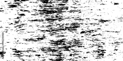 Black and White Horizontal Grunge Wood Texture Overlay Vector