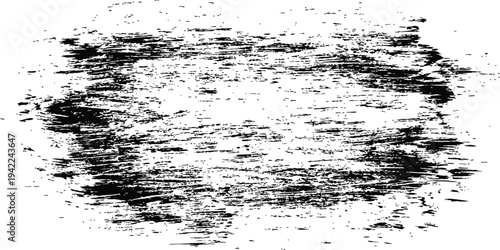 Vector Black Grunge Brush Stroke Texture Overlay