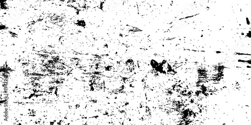 Heavy distressed scratch grunge overlay texture in black and white vector Abstract dirt and splatter background element
