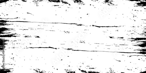 Black and White Grunge Wood Grain Texture Overlay Distressed Vector Background