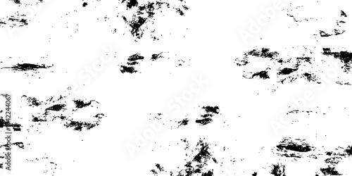 Black and White Rough Grunge Texture Overlay Abstract Brush Strokes Distressed Pattern Vector Background