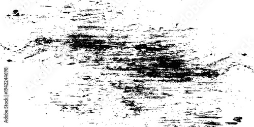 Horizontal Grunge Texture Overlay Vector Distressed Black Paint Scratch Effect Background