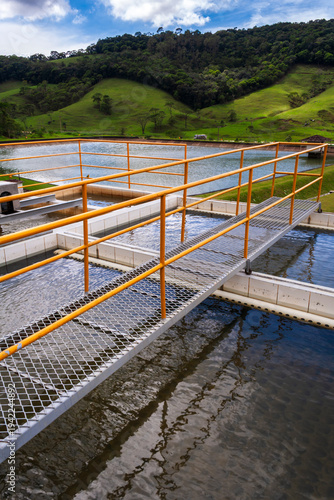 Slika na platnu Water purification process at a treatment plant