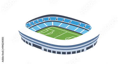 Modern Football Stadium Illustration.