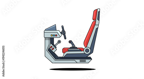 Racing Simulator Seat Illustration.