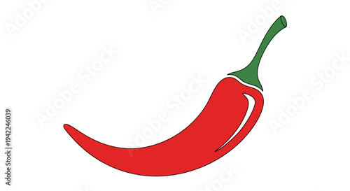 Red Chili Pepper Illustration.