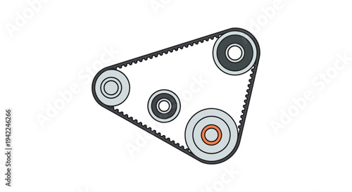 Serpentine Belt with Pulleys.