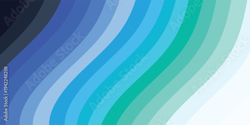 Abstract Wavy Gradient Background with Blue and Green Tones.