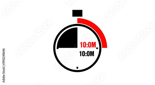 Stopwatch with Ten Minutes.