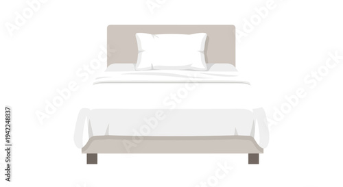 White Modern Bed Frame.