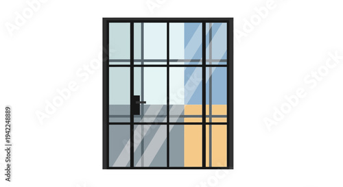 Window with Black Frame.