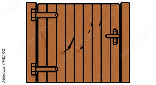 Wooden Crate with Hinges.