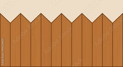 Wooden Fence Picket Detail.