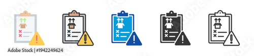 risk assessment icon set multi style various collection