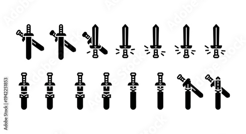 Collection of Spark Plugs in Various Orientations and States, Some Exploded, on White Background, Illustrated View