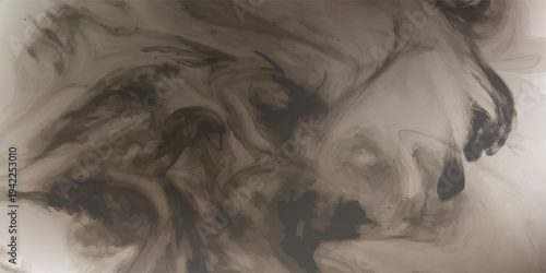 Close-up of a womans face with dramatic lighting and swirling patterns.