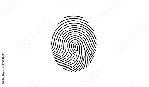 Digital fingerprint security logo vector icon