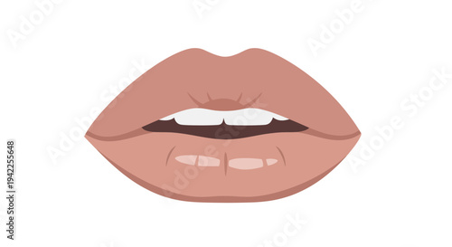 Beautiful Pink Human Lips.