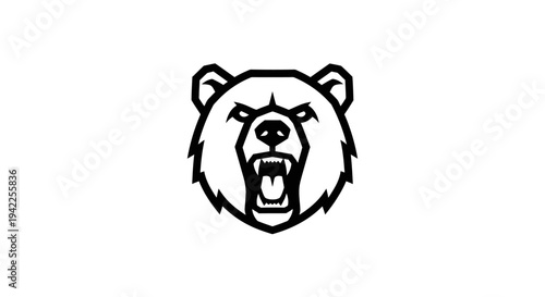 Black bear head logo.