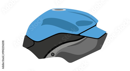 Blue Computer Mouse Device.