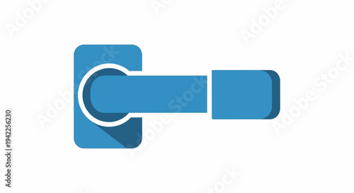 Blue Door Handle Icon.