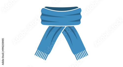 Blue Winter Scarf Accessory.