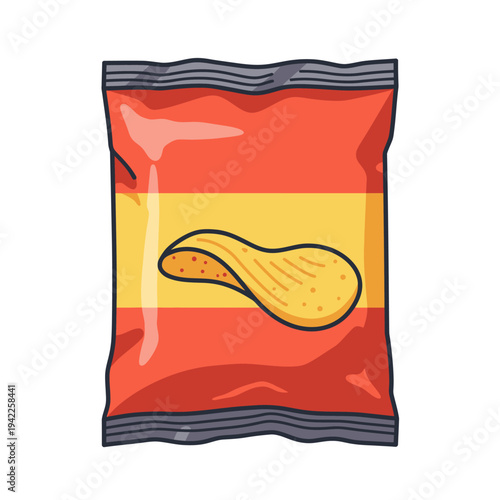 Vector Illustration of a Potato Chip Bag