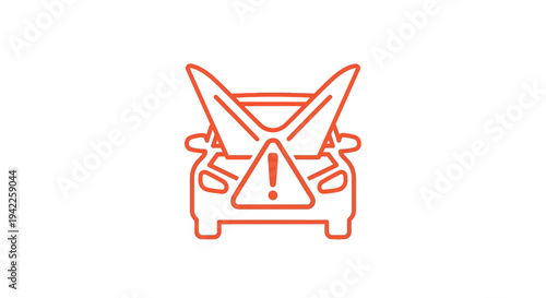 Car Breakdown Warning Sign.