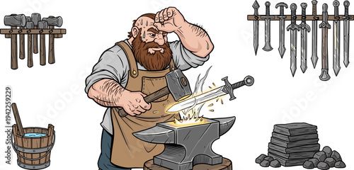 Woman Character Set Practicing Yoga and Meditation Poses in Minimalist Flat Design Style