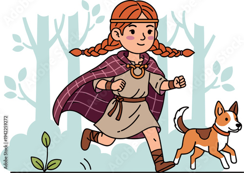 Woman Scientist and Researcher Character Set in Flat Design Style Working in Laboratory