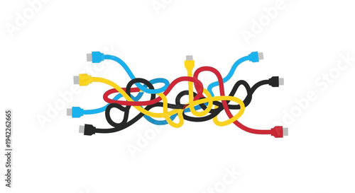 Colorful Cables and Wires.