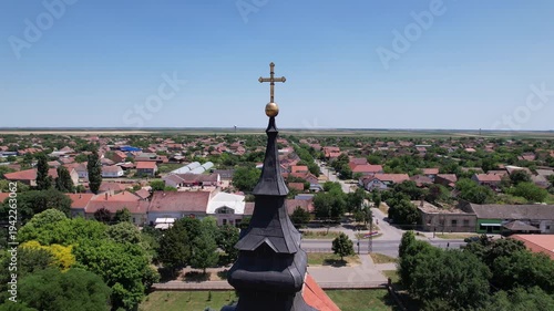
Aerial View of an Orthodox Church in a Small Village 
Religious and cultural landmarks of Serbia


