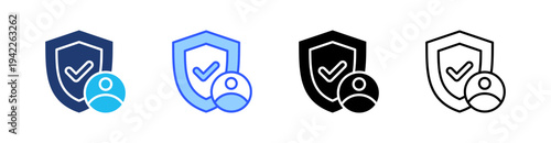 User Multi Style Icon Set Vector 