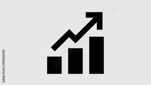Business graphs and charts icons, Growing graph set. Business chart with arrow. Growths chart collection. Profit growing symbol. Progress bar, silhouette icon for growth, business, finance, analytics

