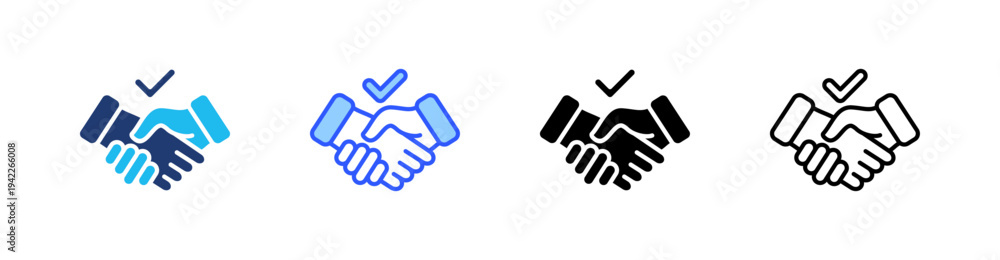 Fototapeta premium Trust Multi Style Icon Set Vector 