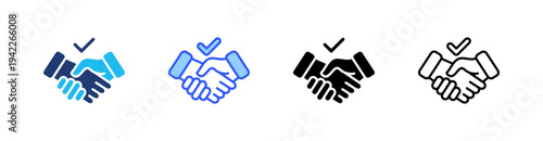 Trust Multi Style Icon Set Vector 