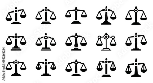 Collection of Scales Icons in Various Designs and Styles