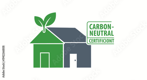 carbon neutral house with green roof eco friendly home.