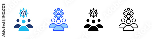Leadership Multi Style Icon Set Vector 