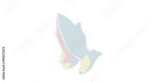 Bird in Flight with Pastel Hues.