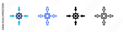 Impact Multi Style Icon Set Vector 